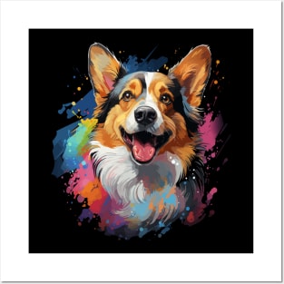 Corgi Rainbow Posters and Art